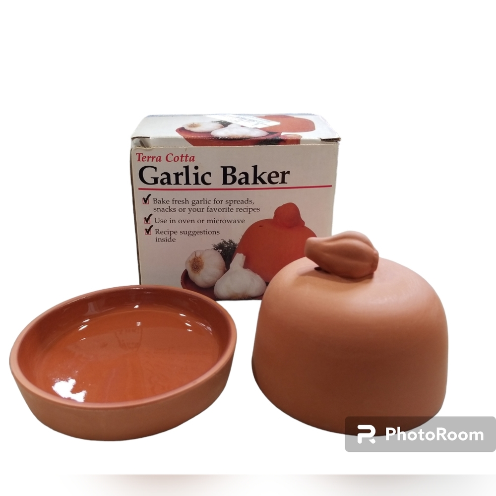 Corning Revere Terra Cotta Garlic Baker *NWT, Vintage